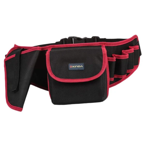 First-Class Max Durable Lightweight Tool Bag Oxford Toolkit Drill Holder Waist Belt Bag
