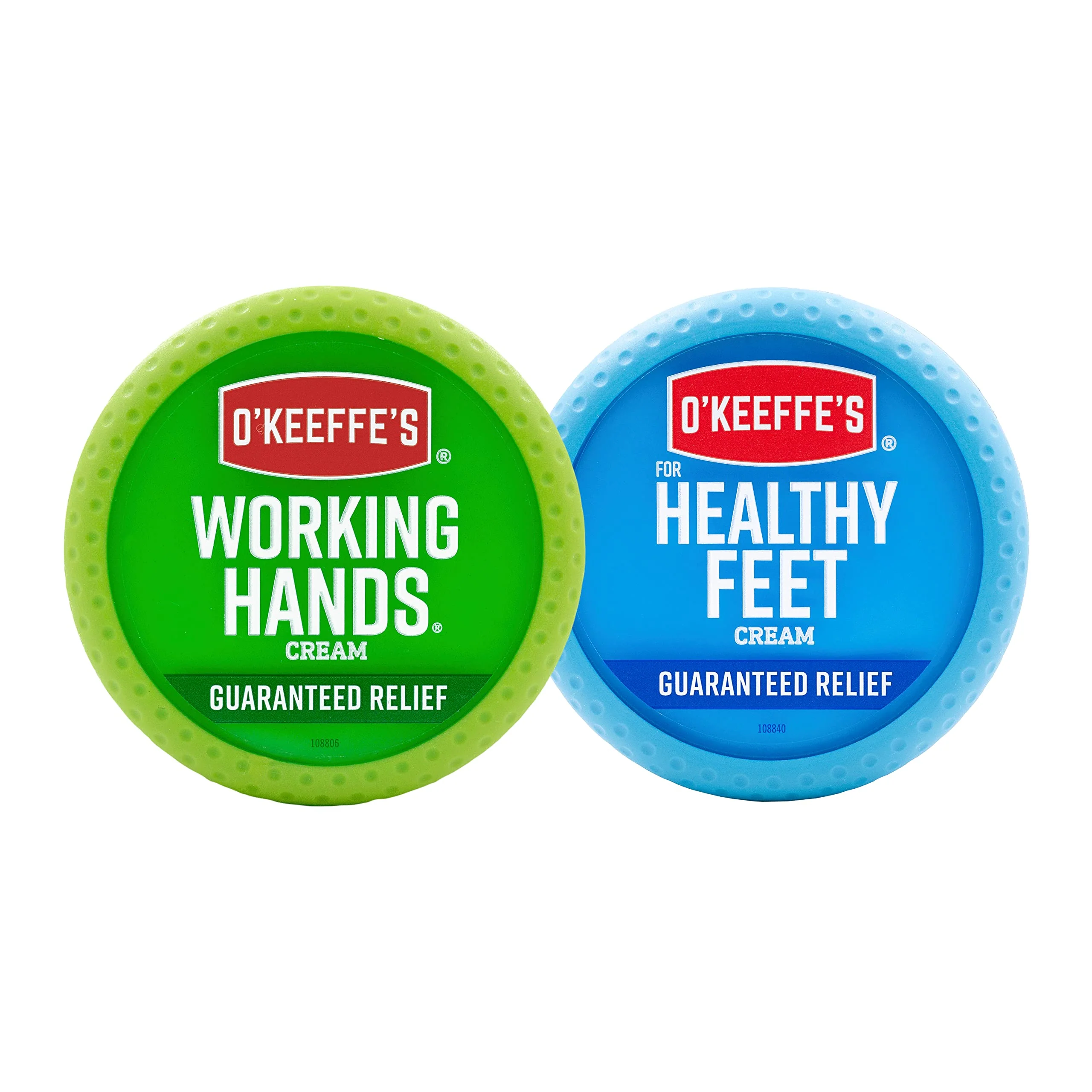Artisan O'Keeffe's Working Hands Hand Cream 3.4 oz Jar and Healthy Feet Foot Cream 3.2 oz Jar - Repairing Skincare for Extremely Dry Cracked Hands Flexible