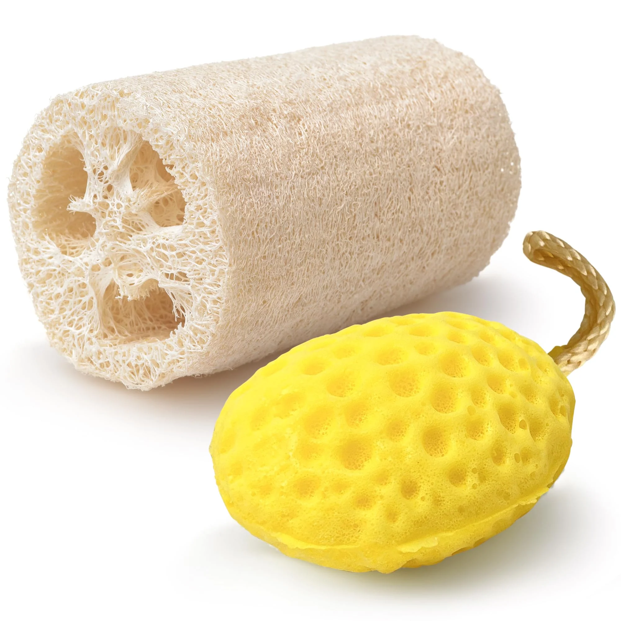 Dependable Serenelife Loofah and Sponge - Exfoliating Scrubber for Body Care in Bath Spa Shower Remove Dead Skin Great for Bathing and Scrubbing Bathroom Casual