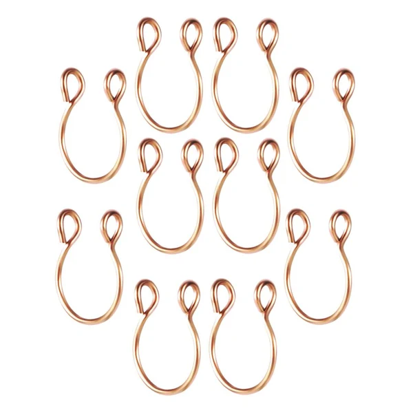 Secure Max 10 Pieces Fake Nose Rings Hoop Clip On Faux Non-Pierced Jewelry Rose Gold Excellent
