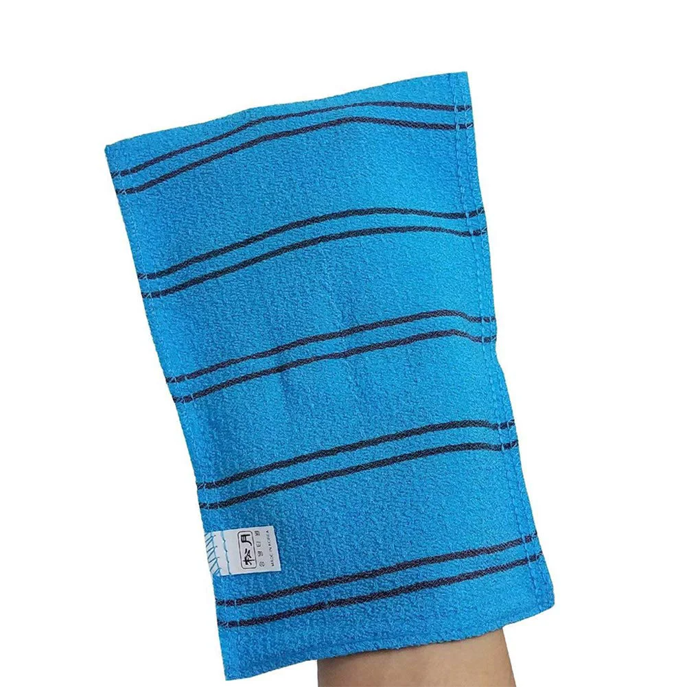 Original Design SONGWOL 10 Pack Korean Beauty Skin Large Exfoliating Bath Shower Towel Gloves Scrub Wash Clothes Made in Korea Blue Premium Material