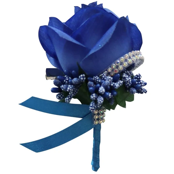 Next-Generation Max Stimulation Rose Flower Brooch Pin Wedding Corsage Pin Saphire Environmentally Friendly