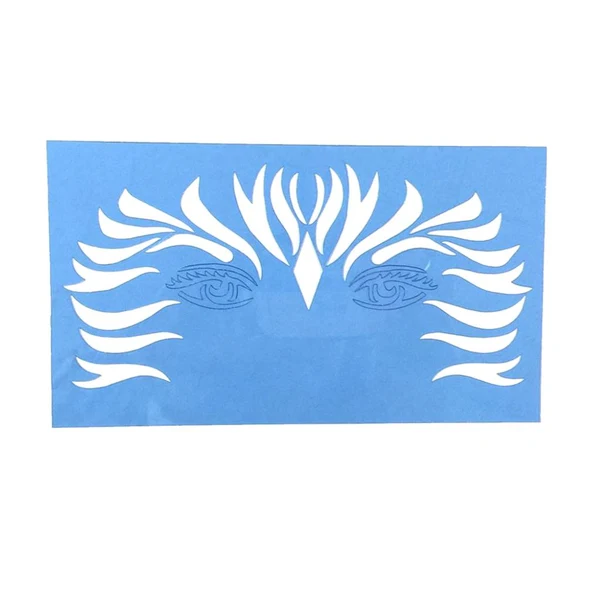 Sophisticated Max 1 Set Reusable Face Body Painting Stencil Template for Party Stage C 20x12cm Superior