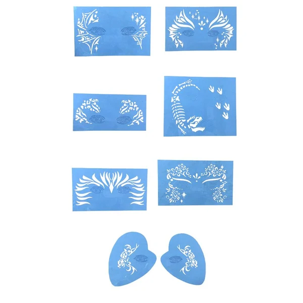 Smart Max 7 Patterns Reusable Stencils Body Paint Stencils Face Paint Stencil Template Casual
