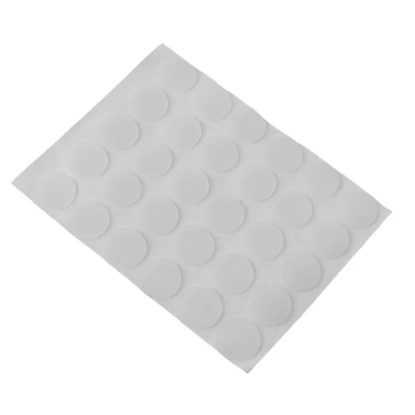 Elite Max Self-Adhesive White Door Bumpers Pads Doorstops 15x1mm 30pcs Sustainable