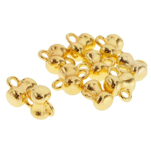 Solid Max 10pcs golden plated Challenge Cup shape jingle bells for christmas DIY Decor Versatile