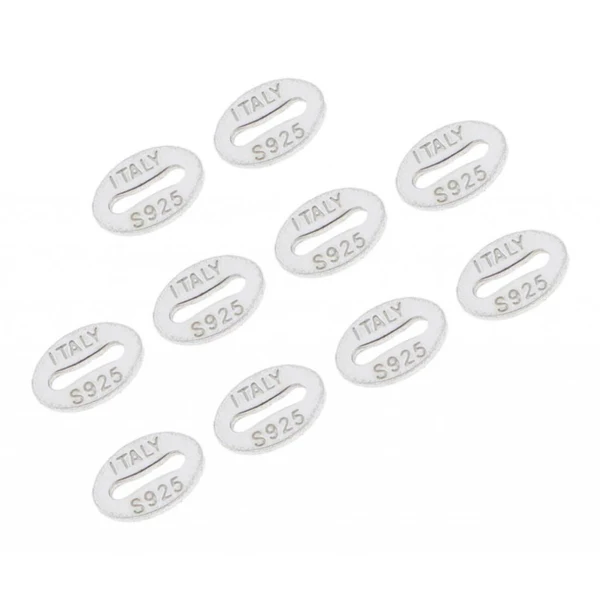 Premium Max Pure silver S925 engraved jewelry necklace bracelets chain tags oval shape Clean