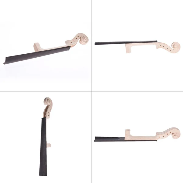 High-Grade Max Hand Carved Violin Maple Neck Ebony Fingerboard Unfinished Violin Parts 1-8 Efficient
