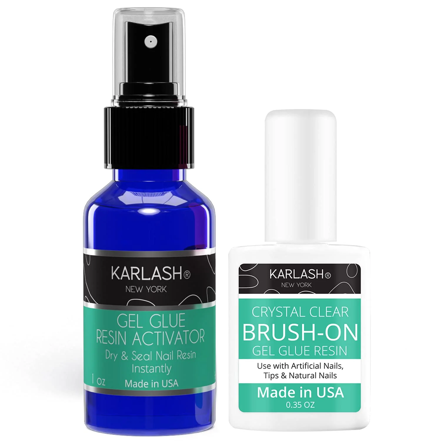 Environmentally Friendly Karlash Professional Dip System Brush On Glue Gel 0.5 oz Resin Gel Glue Activator 1 oz. Comfortable
