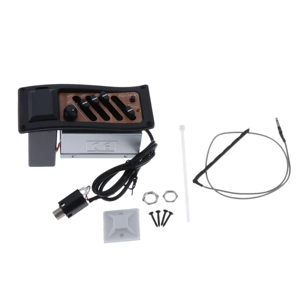 Eco-Friendly Max Acoustic Guitar EQ-7545R 4 Band Preamp Amplifier Pickup with Battery Box Optimized