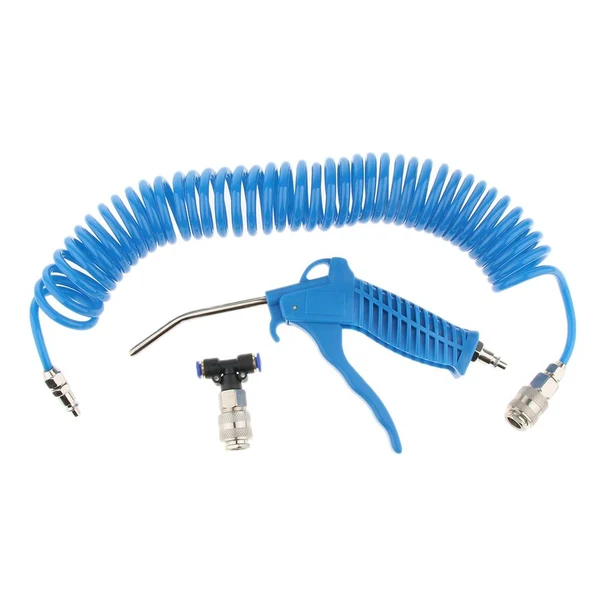 Superior Max Pneumatic Air Blow Dust Air Hose Gun Kit with Joint and Nozzle 4×6 mm Blue Reliable