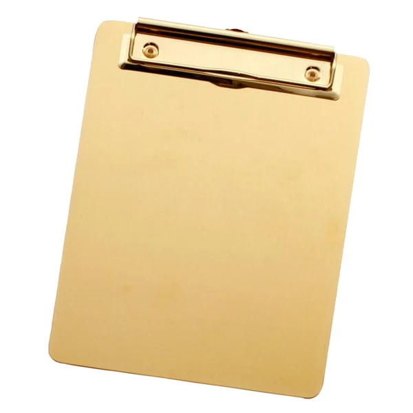 Unique Max Portable Clipboard Stainless Steel Writing Board Metal Clip Document Holder L Green