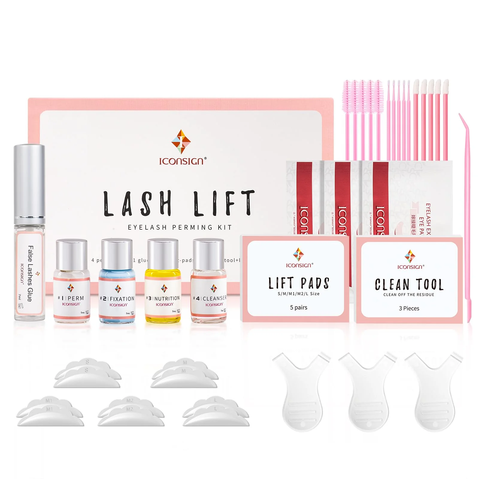Optimized Lash Lift Kit Professional Semi-Permanent Curling Eyelash Perm Kit Includes Eye Shields Pads and Accessories Suitable for Salon Home Use Version Fine Crafted