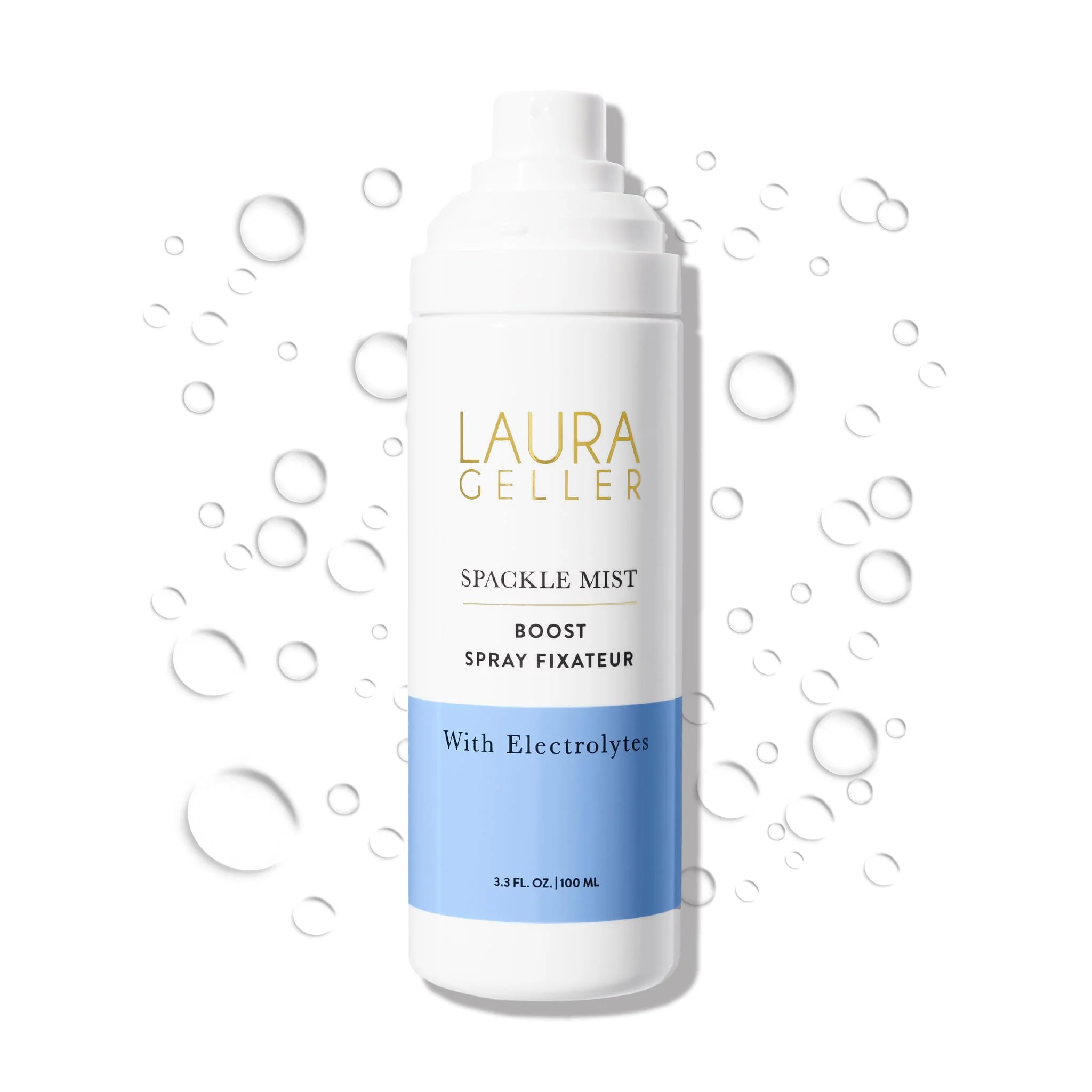 Luxury LAURA GELLER NEW YORK Spackle Mist Boost Setting Spray with Electrolytes - Long-Lasting Makeup Spray with Blue Light Protection - Dewy Skin Makeup Recyclable