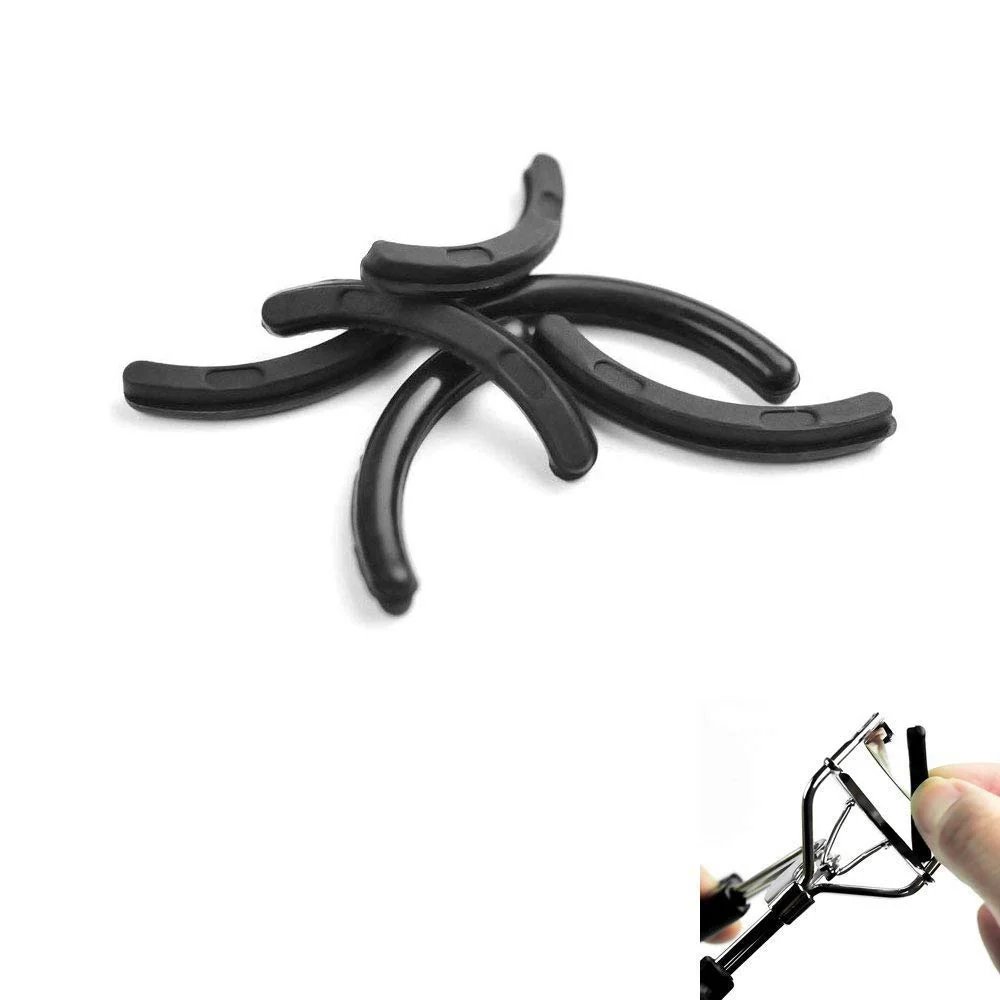 High-Grade Leline's Eyelash Curler Refill Pads 6pcs Rubber Pads for Standard Eyelash Curler Black Pure