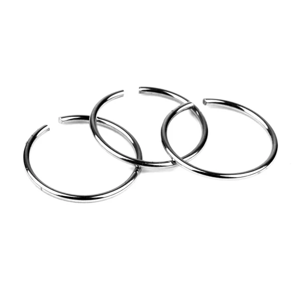 Stylish Max Stainless Steel Nose Studs Rings Hoops Body Piercing Jewelry 40Pcs Silver High-Grade