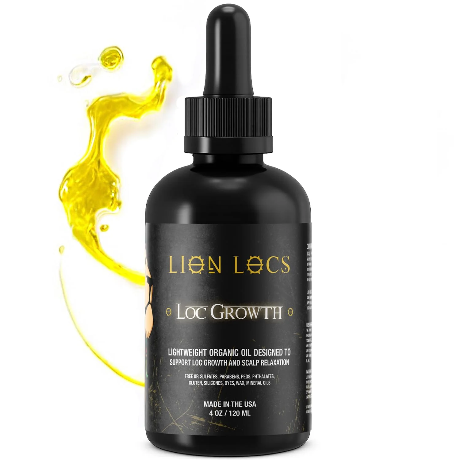 Proven Lion Hair Growth Oil and Scalp Relaxer Light Styling for Dreadlocks Braidlocks Braids Faux Locs Crochet Locs Boho Locs or Sisterlocks 4oz First-Class
