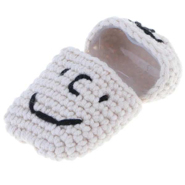 Dependable Max Knitting Wool Earphone Cover Built-in Silicone Case for AirPods Beige Functional