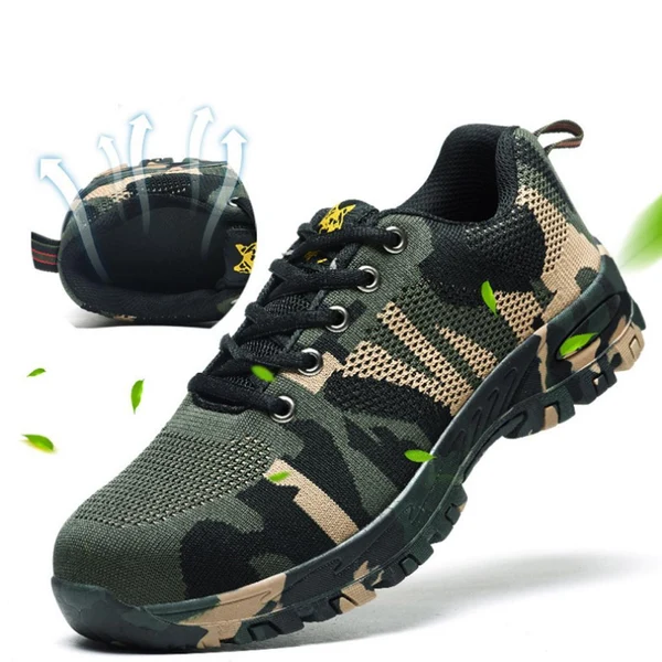 Refined Max Steel Toe Camouflage Safety Work Shoes for Industrial Construction 260mm First-Class