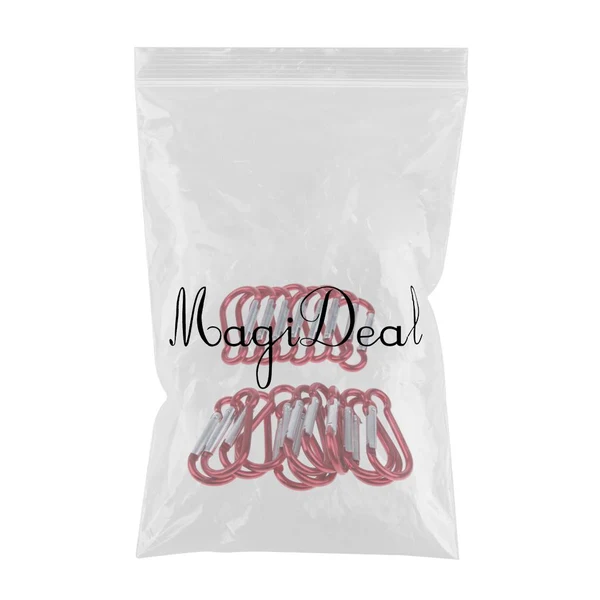 Advanced Max Outdoor Aluminum D-Ring Carabiner Camping Keychain Clip Snap Hook Red Long-Lasting