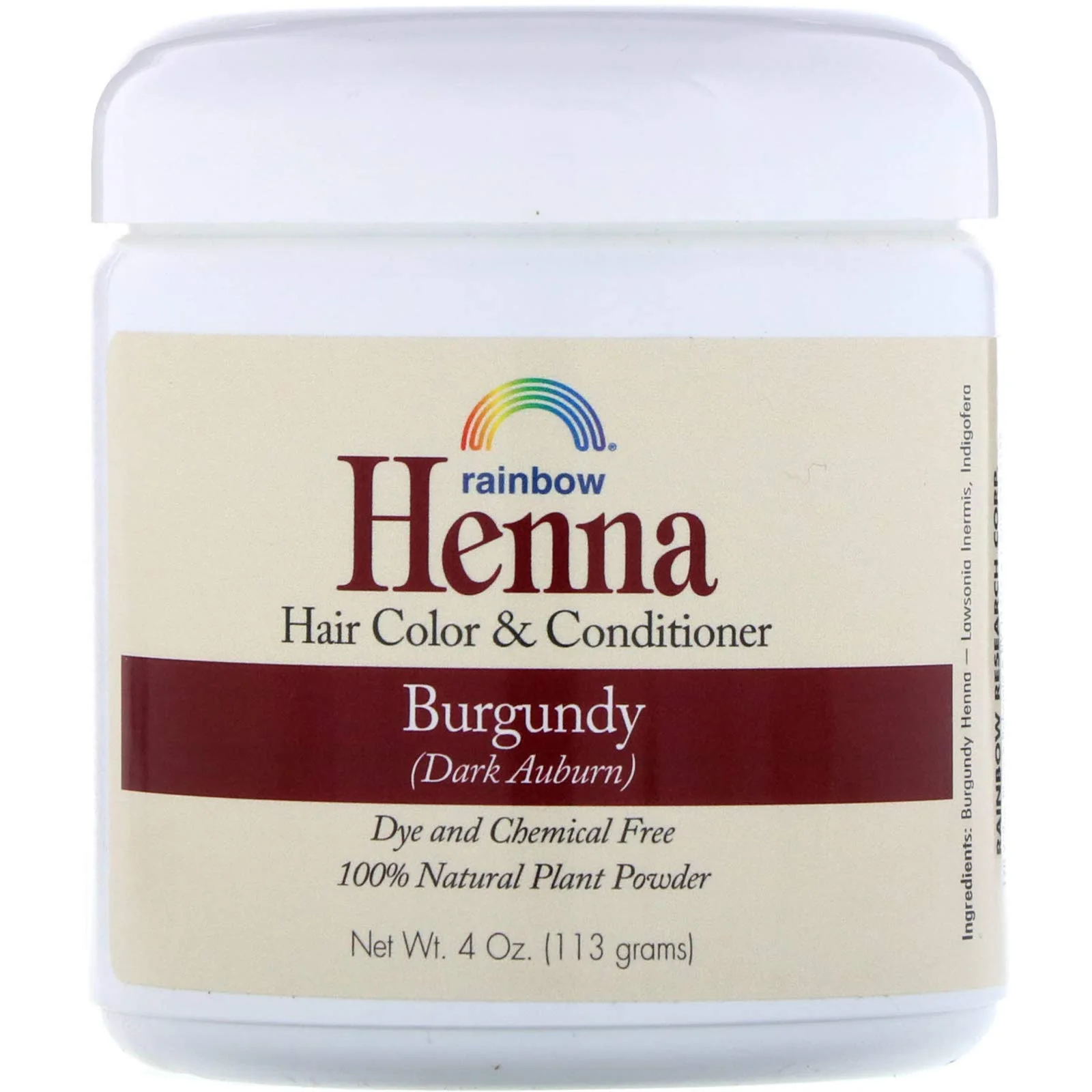 Premium Rainbow Research Persian Burgundy Henna 4 Ounce - 6 per case.6 Stylish