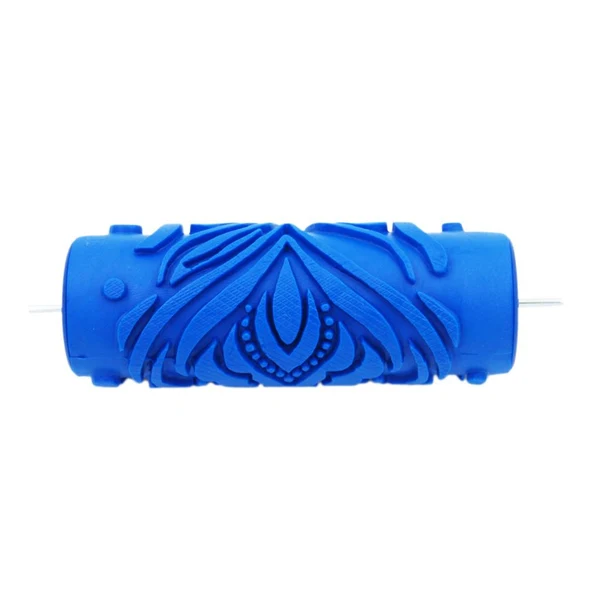 Verified Max 5'' Embossed Paint Roller Sleeve Wall Stencil Brush Flower Pattern Decor 16 Durable