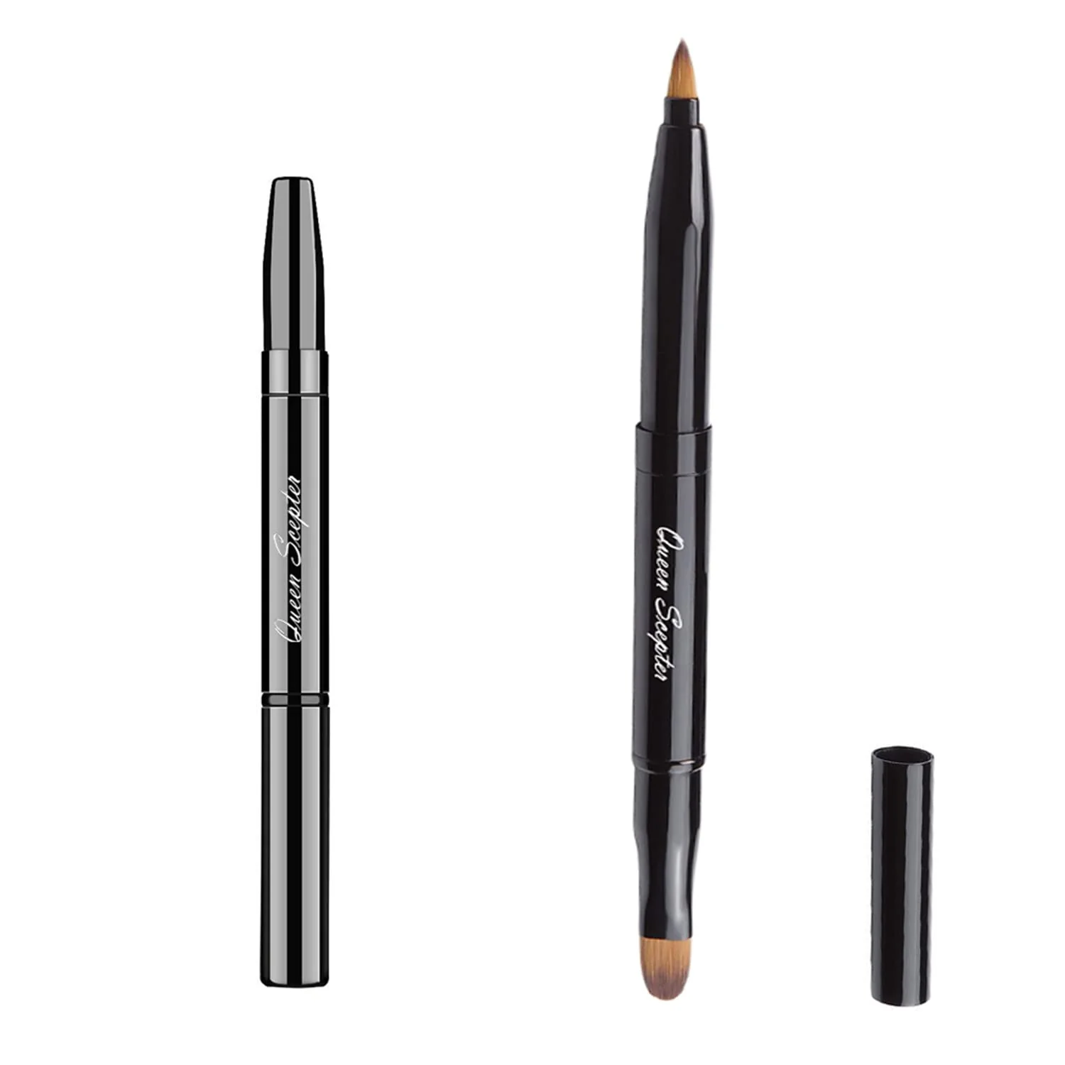 Pure Retractable Lip Brush Concealer Makeup Dual End Travel Size Lipstick Brush With Cap Genuine