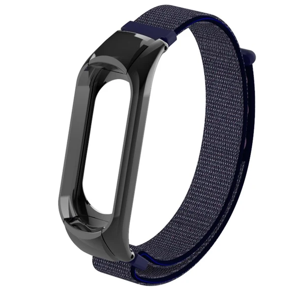 Crafted Max Nylon Watch Strap Watch Band for Xiaomi Mi Band 3 blue Comfortable