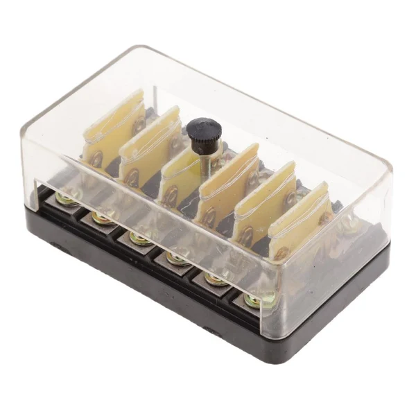 First-Class Max Car Circuit 6 Ways Fuse Holder with 6 Pieces 5A 10A 15A 20A Bakelite Fuses Green