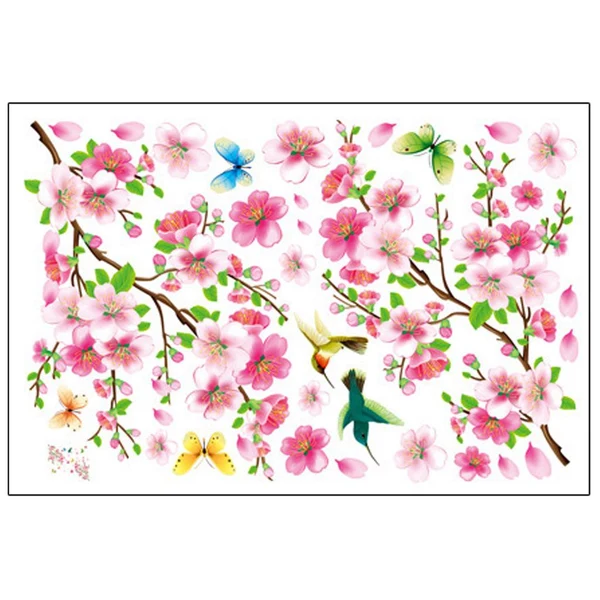 Clean Max kitchen bedroom Wall Stickers Art Room Removable Decals Flowers World-Class