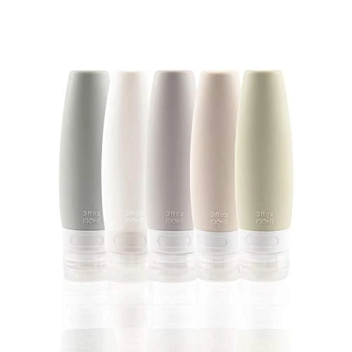 Luxury TSA Portable Silicone Travel Bottle Set Leak Proof Squeezable Silicon Tubes Travel Size Toiletries Containers Refillable Travel Professional