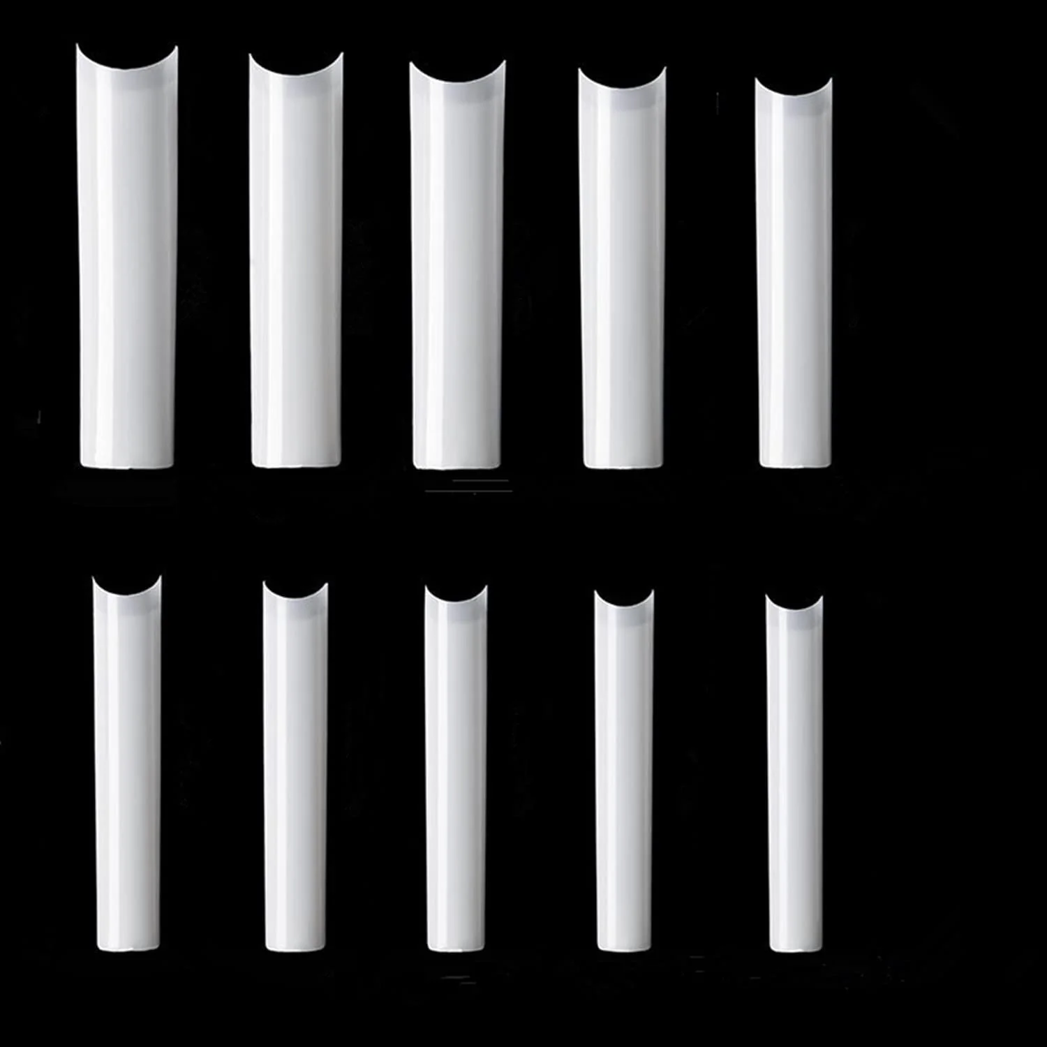 Convenient Yimart 500pcs No C Curve XXXL Square Straight False Nail Tips - Half Cover Clear Natural Extra Long Fake Nails Skin color Official