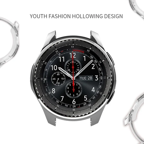 Modern Max Protective Case Cover Shell for Samsung Galaxy Watch 42mm Silver Elite