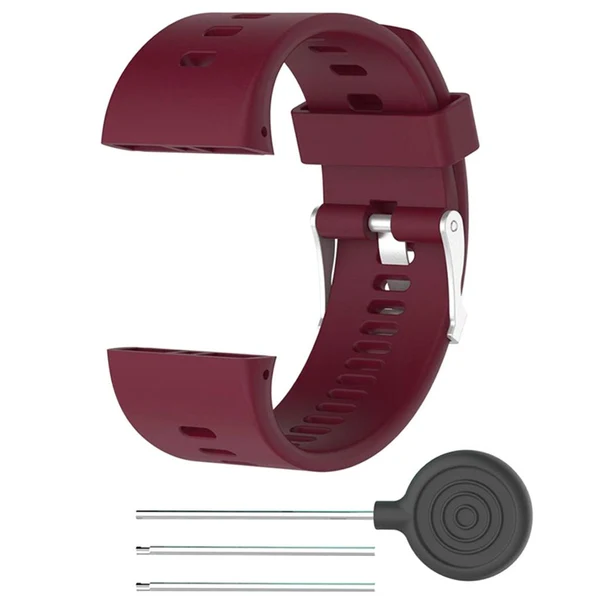 Refined Max Soft Wristband Smart Watch Strap Watch For Polar V800 Wine Red Elegant