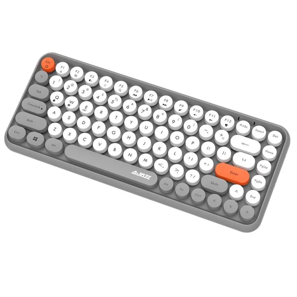 Fine Crafted Max 84 Key Wireless Bluetooth Lightless Keyboard for PC Laptop Tablet Gray Innovative