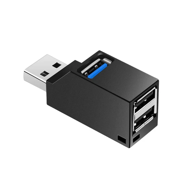 Proven Max Mini 3 Port USB 3.0 Rotating Splitter Adapter Hub For PC Laptop Notebook Safe