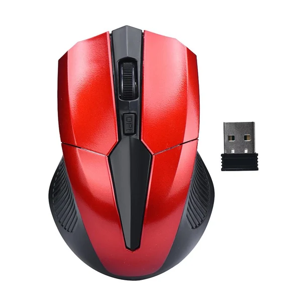 Functional Max 2.4 G High Precision Wireless Optical Mouse Receiver Win Mac Android Red High-Grade