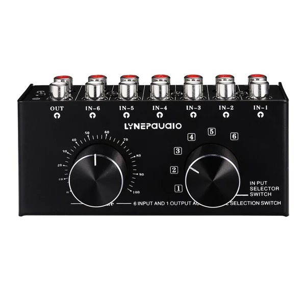 Consistent Max 6 Input 1 Output Audio Signal Source Selection Selector Switcher Splitter Practical