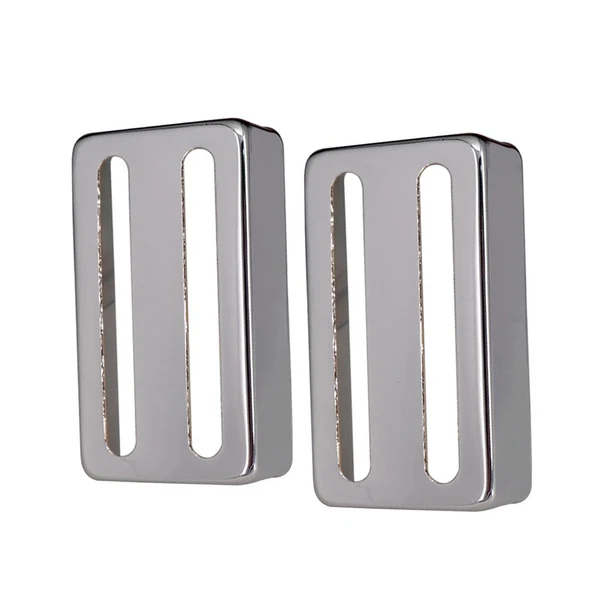Elite Max 2pcs Brass Humbucker Pickup Cover Two-line for Electric Guitar Parts Silver Specialty