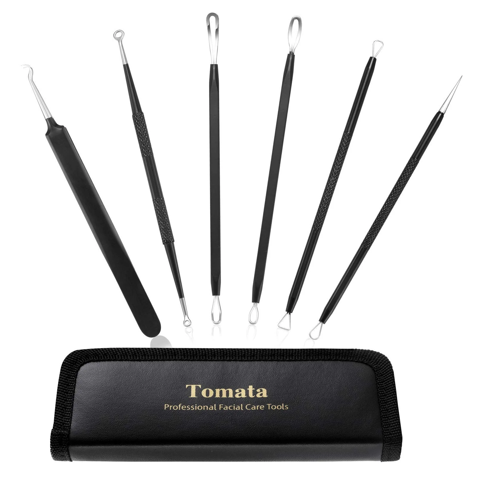 Easy-to-Use Blackhead Remover Pimple Popper Tool Kit - 6 Piece Kit - Professional Stainless Pimples Comedone Extractor Removal Tool World-Class
