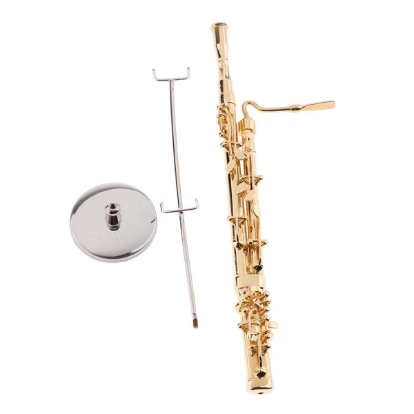 First-Class Max Miniature Musical Instrument Model Basson for Home Ornaments Gift 1-6 Scale Natural