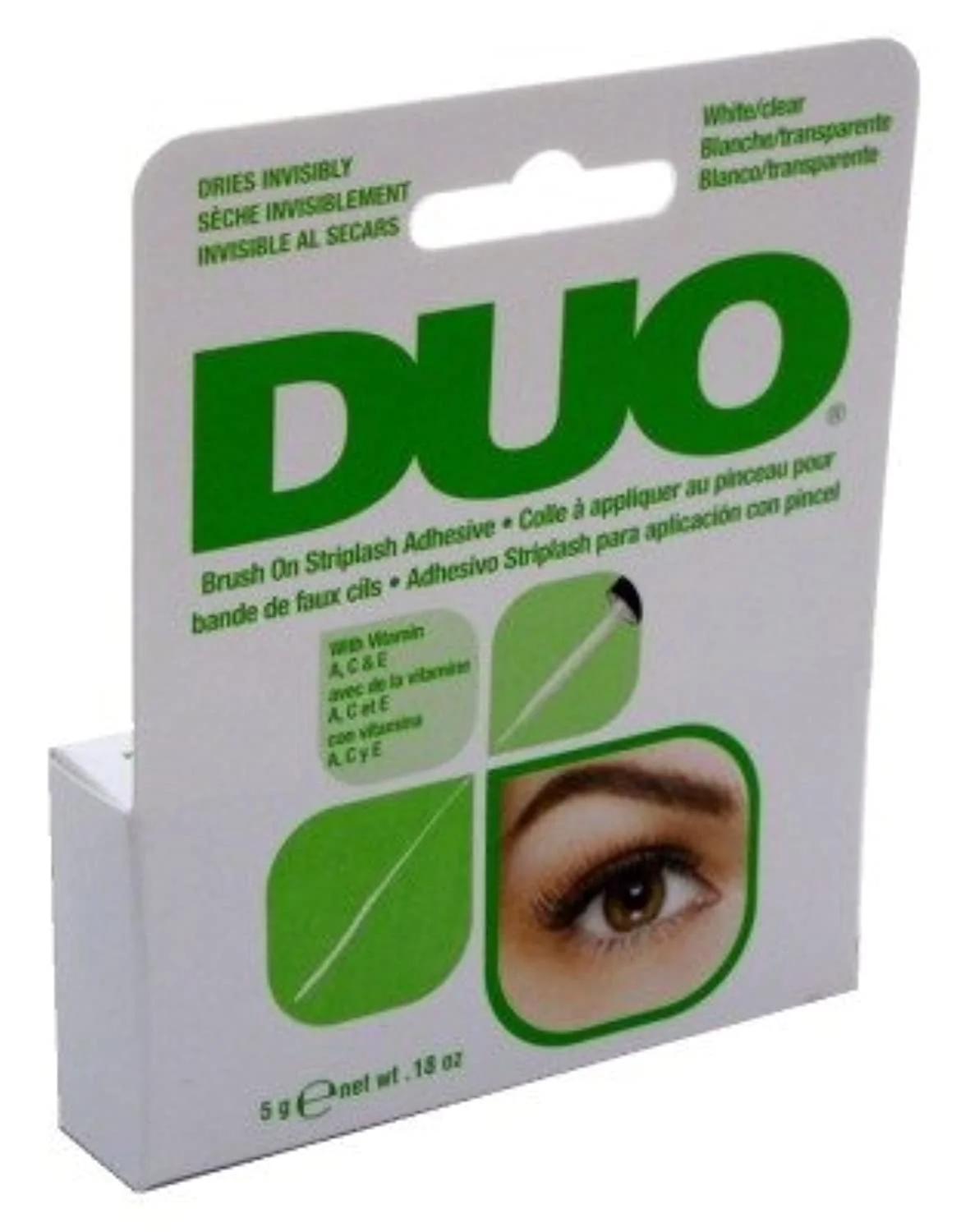Superior Duo Brush-On Striplash Adhesive White Clear 0.18 Ounce 5.3ml 3 Pack Fashionable