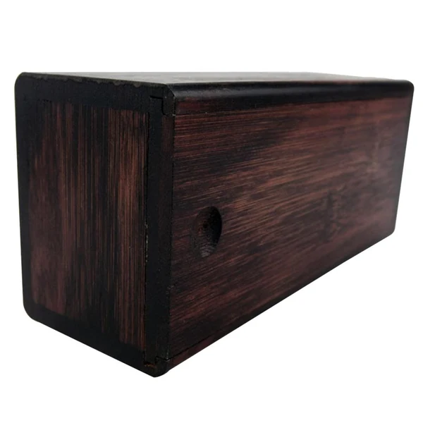 Original Max Handmade Bamboo Wood Sunglass Case Eyewear Eyeglass Glasses Box Dark Wood High-Grade