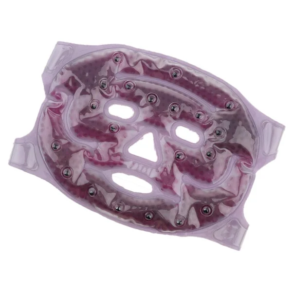 Smooth Max Hot and Cold Therapy Facial Mask Stress Relief Reduces Eye Puffiness Purple Fine