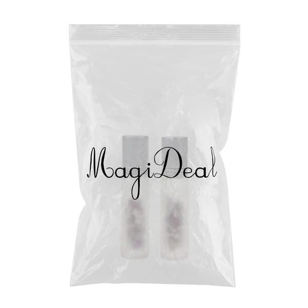 High-Grade Max 2Pcs Empty 10ML Frosted Glass Essential Oil Roller Bottle Amethyst Elegant