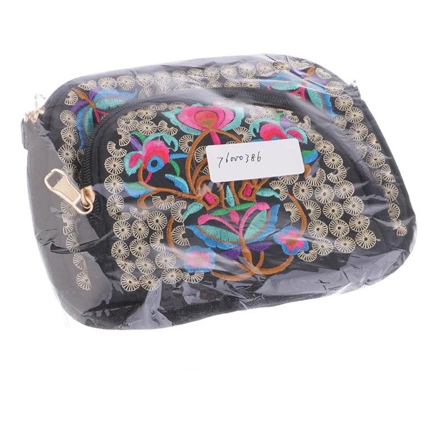 Traditional Max Embroidery Travel Shoulder Bag Double Faced Flower Handmade Women Bags 9 Durable