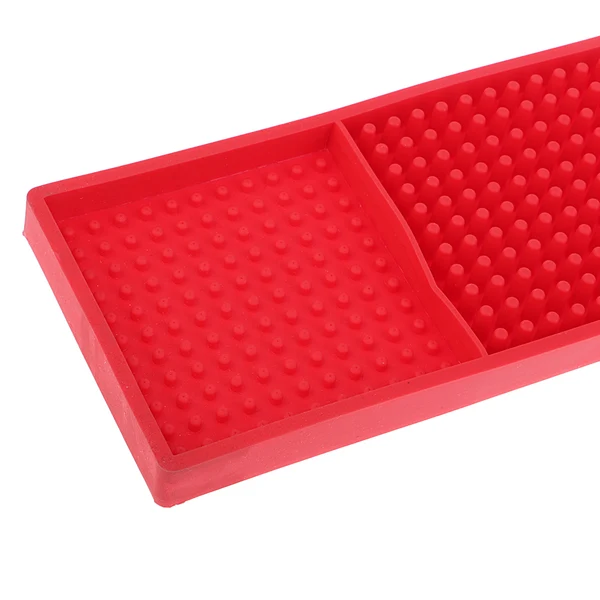 Luxury Max Rubber Bar Service Mat Water Proof PVC Mat Kitchen Coaster Red 8 x 58cm Detailed