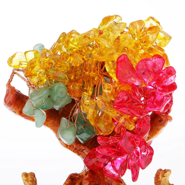 Fine Max Crystal Money Tree Bring Wealth Luck Home Decor Birthday Gift 18cm A Soft