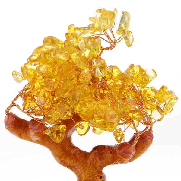 Exclusive Max Crystal Money Tree Bring Wealth Luck Home Decor Birthday Gift 18cm Yellow Easy-to-Use