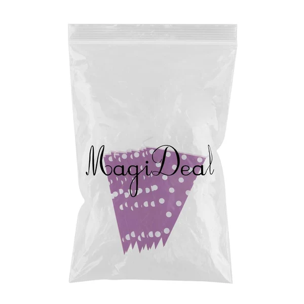 Innovative Max Paper Wave Point String Pennant Banner Birthday Party Decor Deep Purple Exclusive
